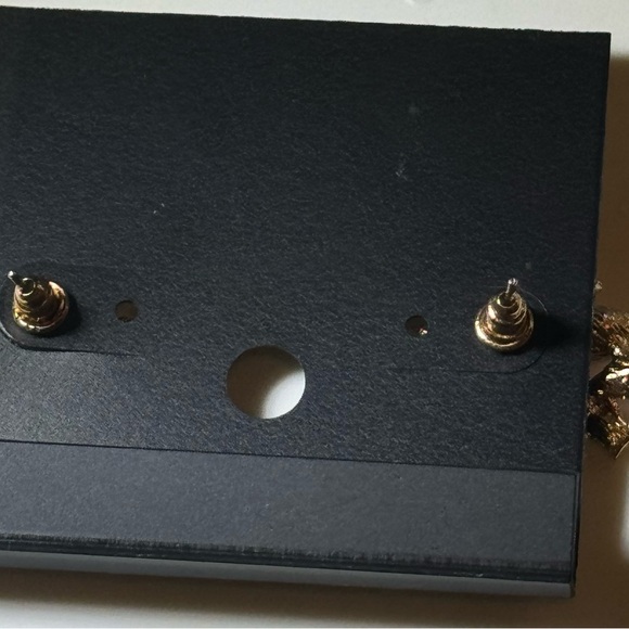 Saks Fifth Ave Gold Tone Pink Crystal Post Earrings - Picture 5 of 5